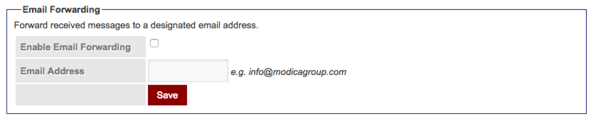 Screenshot of New Messages area in Mobile Studio