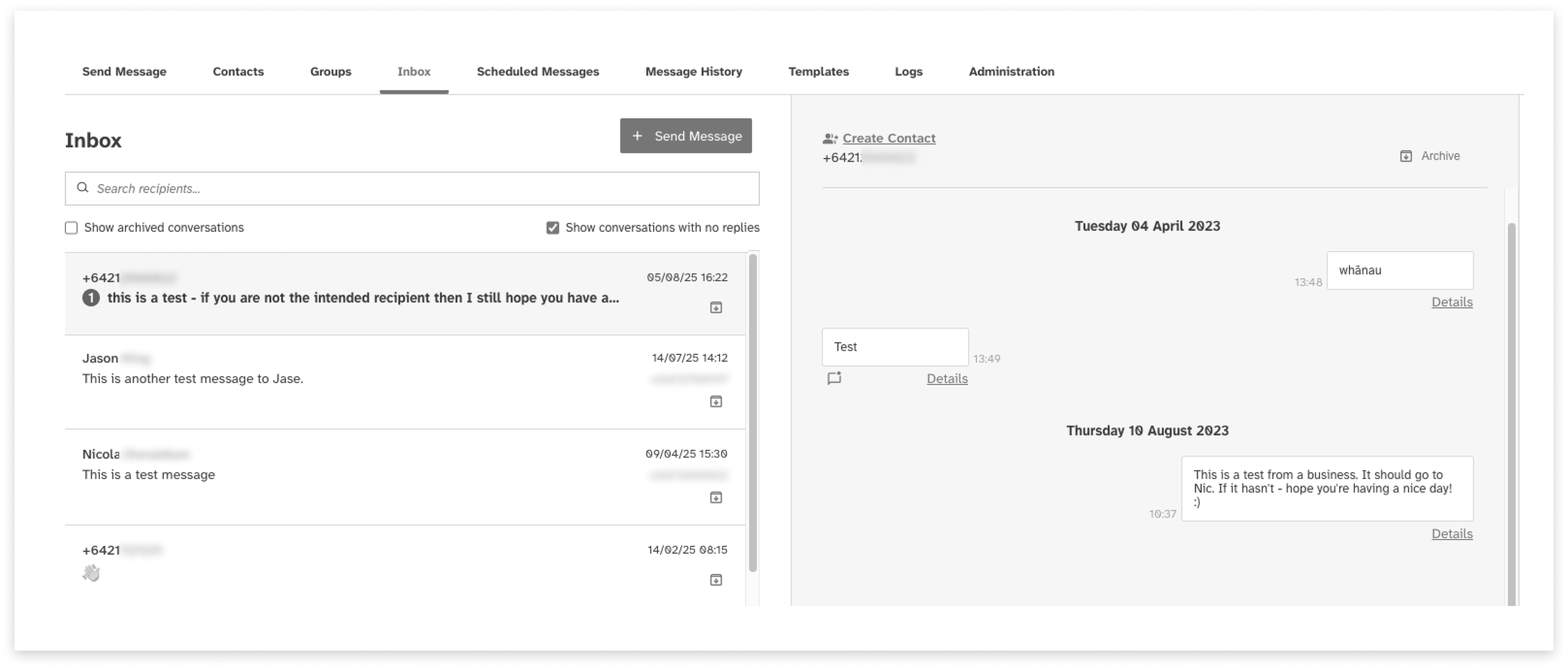 black-and-white screenshot of the new inbox