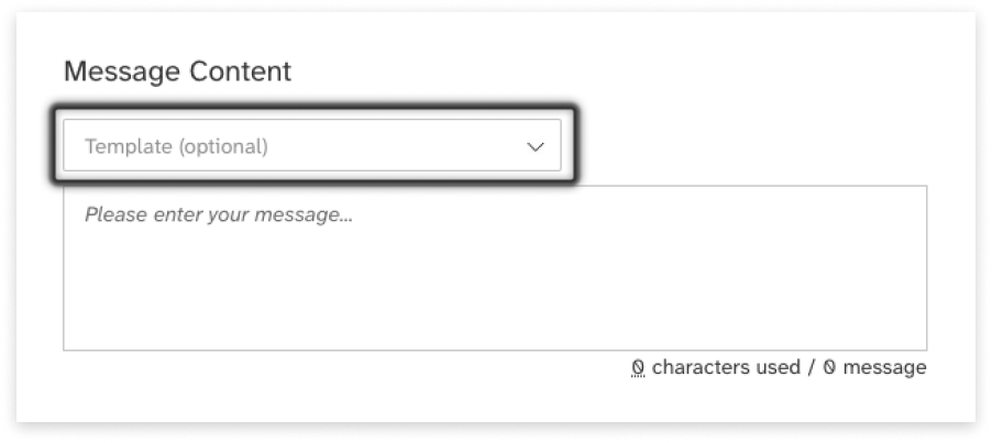 colourful screenshot showing options to add recipients when sending a New Message in Web2SMS